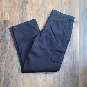 H&M Men's Black Cargo Trousers with Multiple Pockets